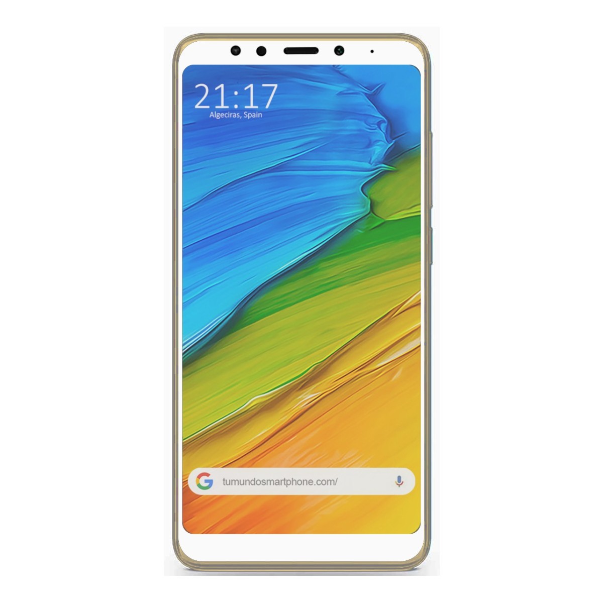 Protector Cristal Templado Frontal Completo Blanco para Xiaomi Redmi 5 Plus Vidrio