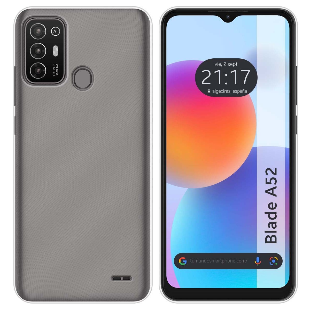 Funda Silicona Gel TPU Transparente para ZTE Blade A52