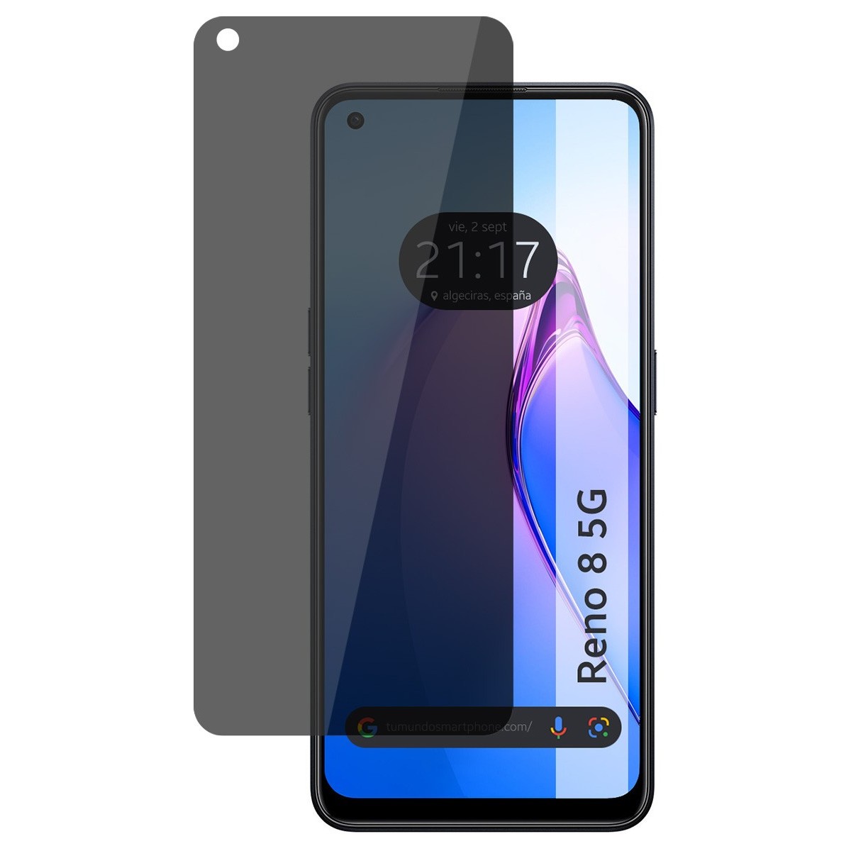 Protector Pantalla Hidrogel Privacidad Antiespías para Oppo Reno 8 5G