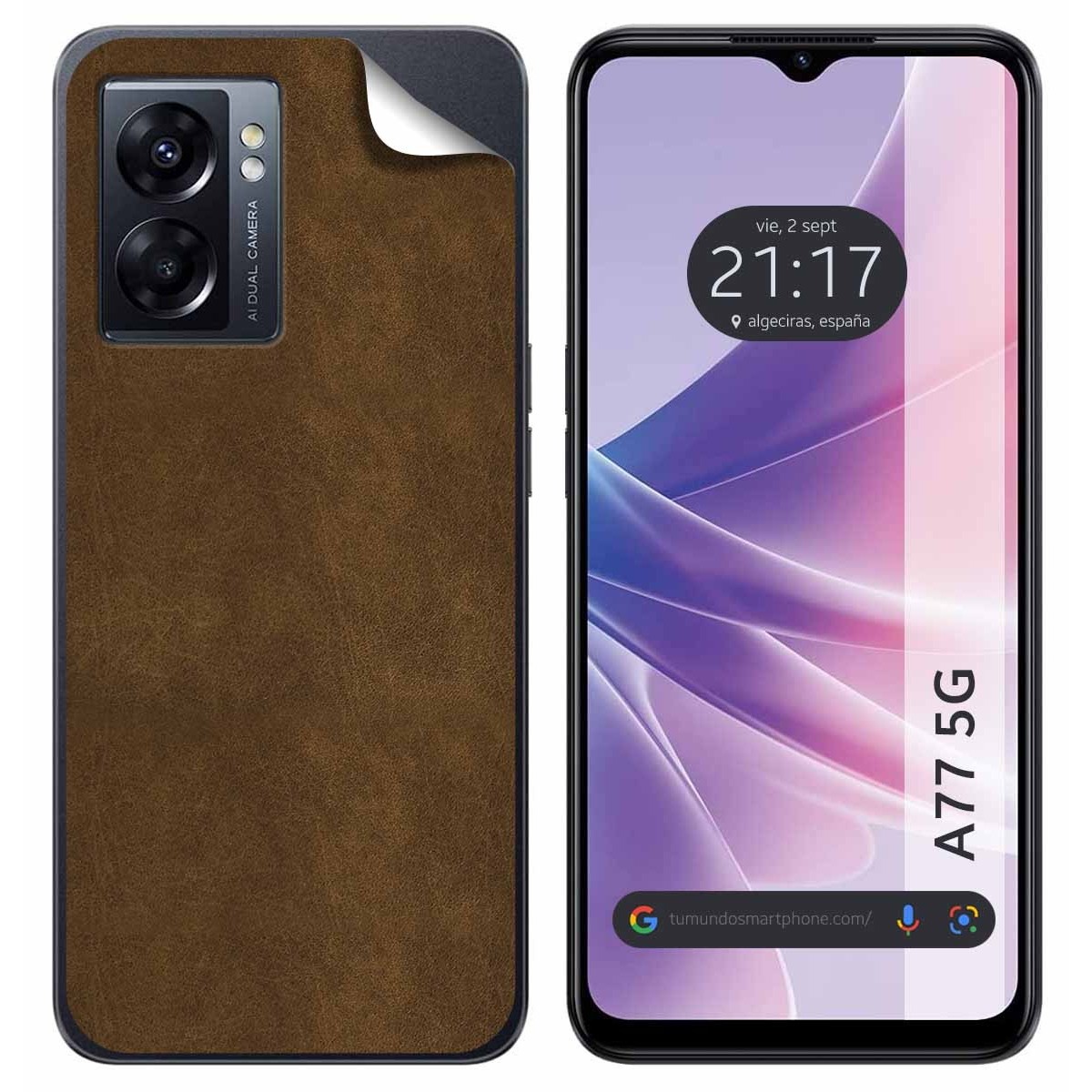 Pegatina Vinilo Autoadhesiva Textura Piel para Oppo A77 5G