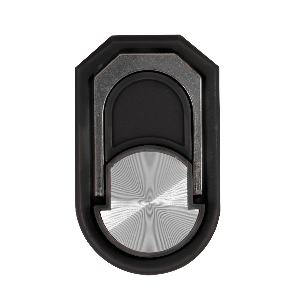 Soporte Anillo Plano Adhesivo con Imán Metálico color Negro