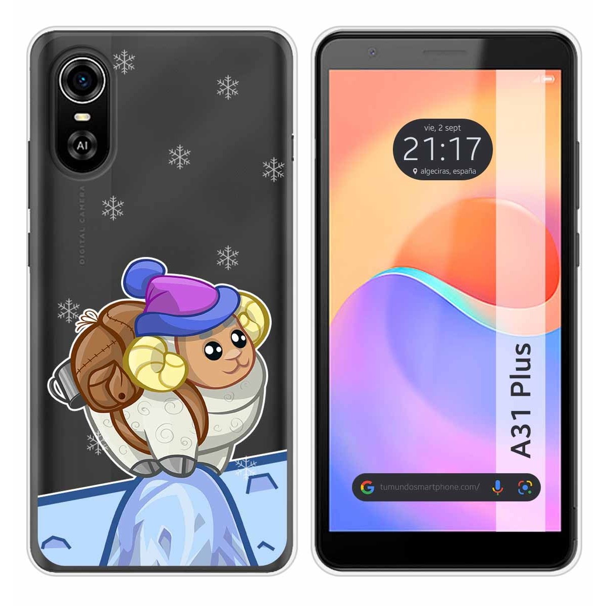 Funda Silicona Transparente para ZTE Blade A31 Plus diseño Cabra Dibujos