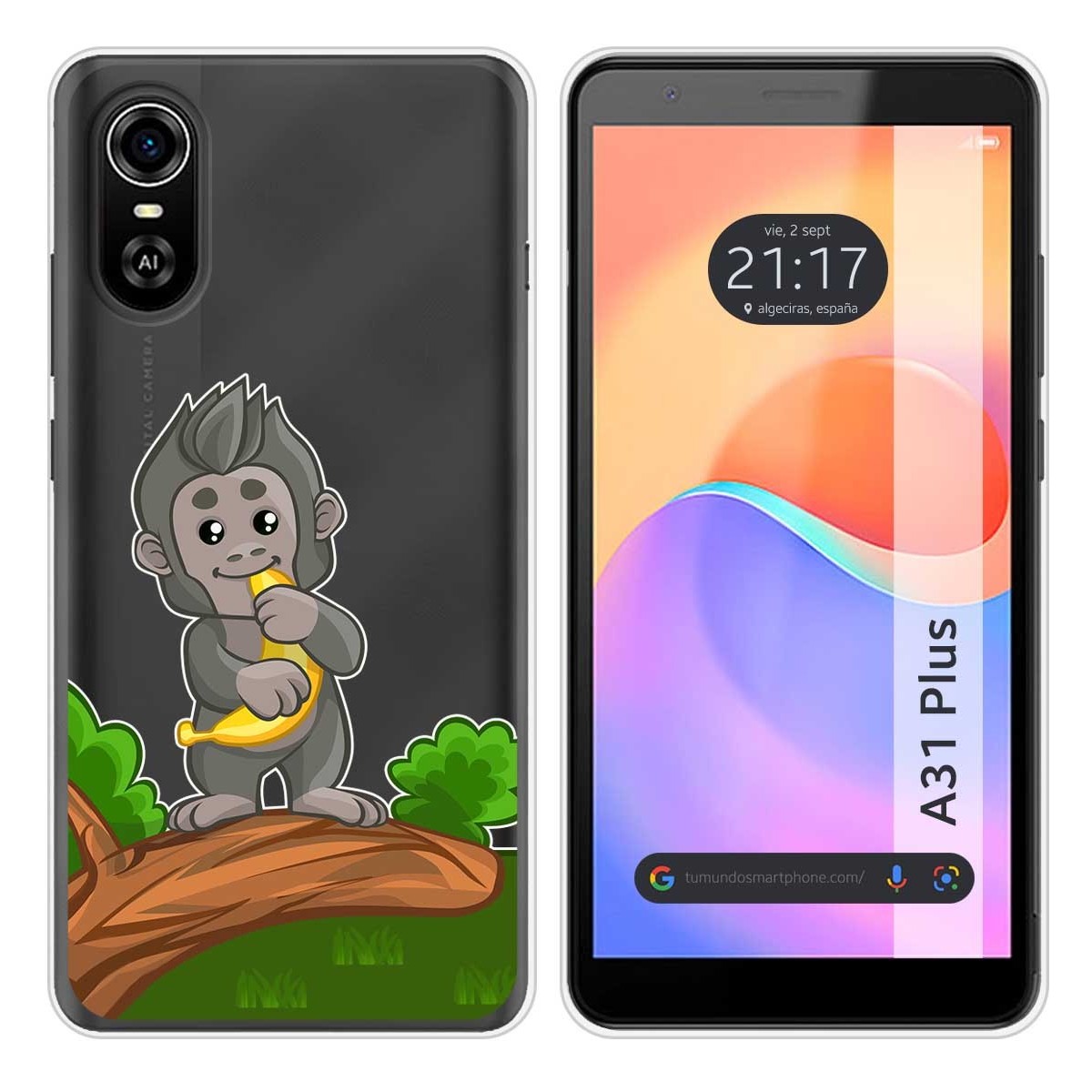 Funda Silicona Transparente para ZTE Blade A31 Plus diseño Mono Dibujos