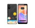 Funda Silicona Transparente para ZTE Blade A31 Plus diseño Playa Dibujos
