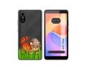Funda Silicona Transparente para ZTE Blade A31 Plus diseño Tigre Dibujos