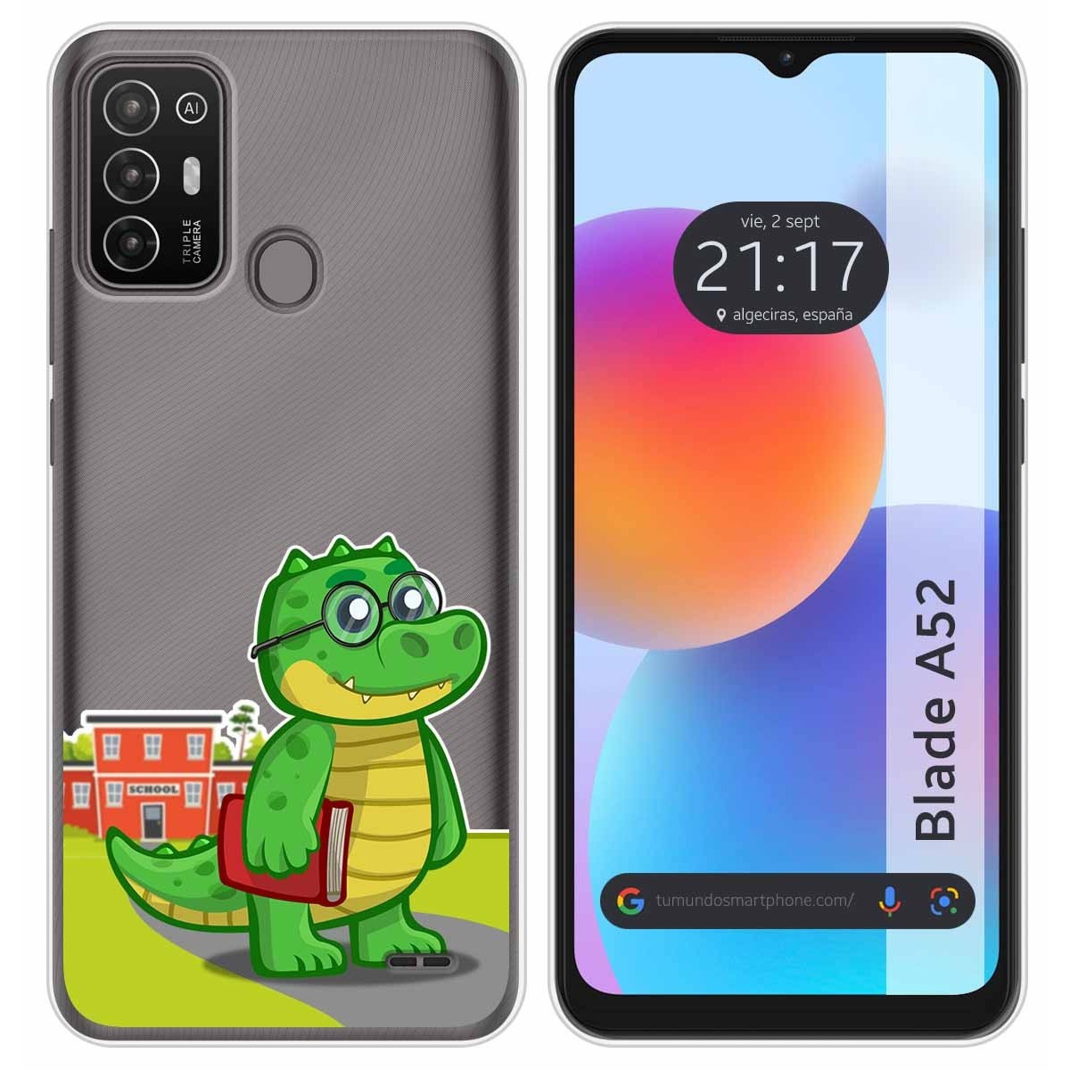 Funda Silicona Transparente para ZTE Blade A52 diseño Coco Dibujos