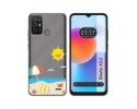 Funda Silicona Transparente para ZTE Blade A52 diseño Playa Dibujos