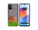 Funda Silicona Transparente para ZTE Blade A52 diseño Tigre Dibujos