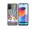 Funda Silicona Transparente para ZTE Blade A52 diseño Unicornio Dibujos
