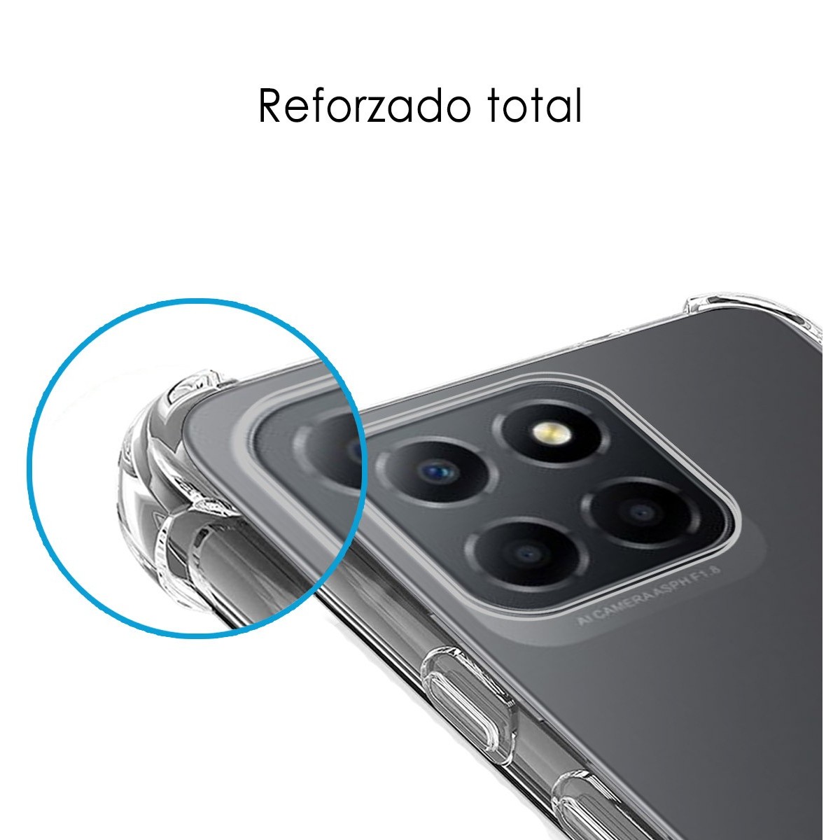 Funda Silicona Antigolpes Transparente para Huawei Honor X8 5G