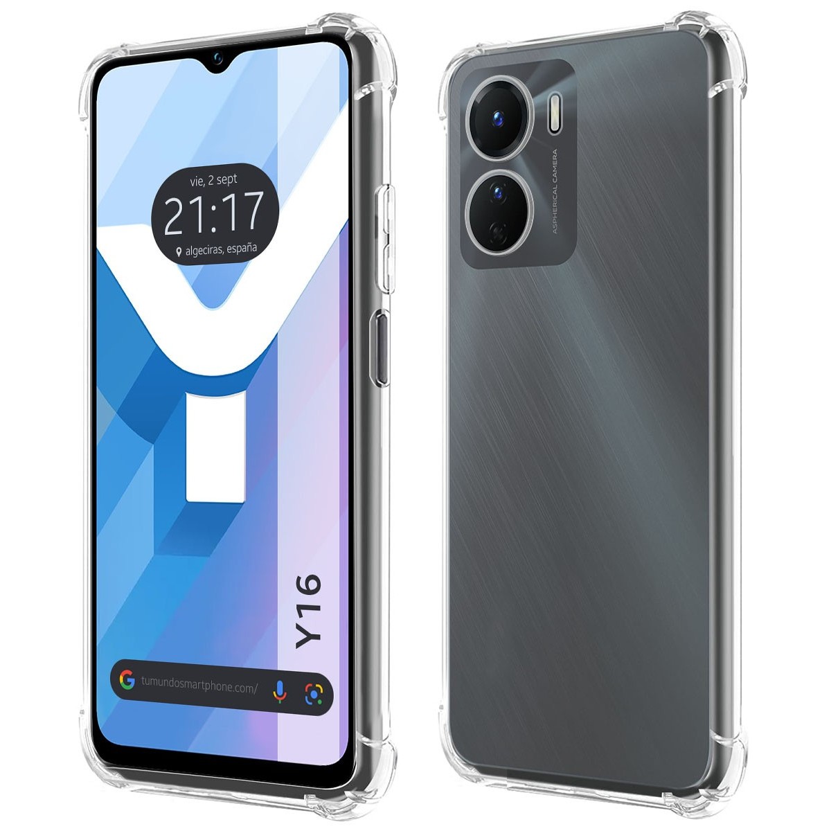Funda Silicona Antigolpes Transparente para Vivo Y16