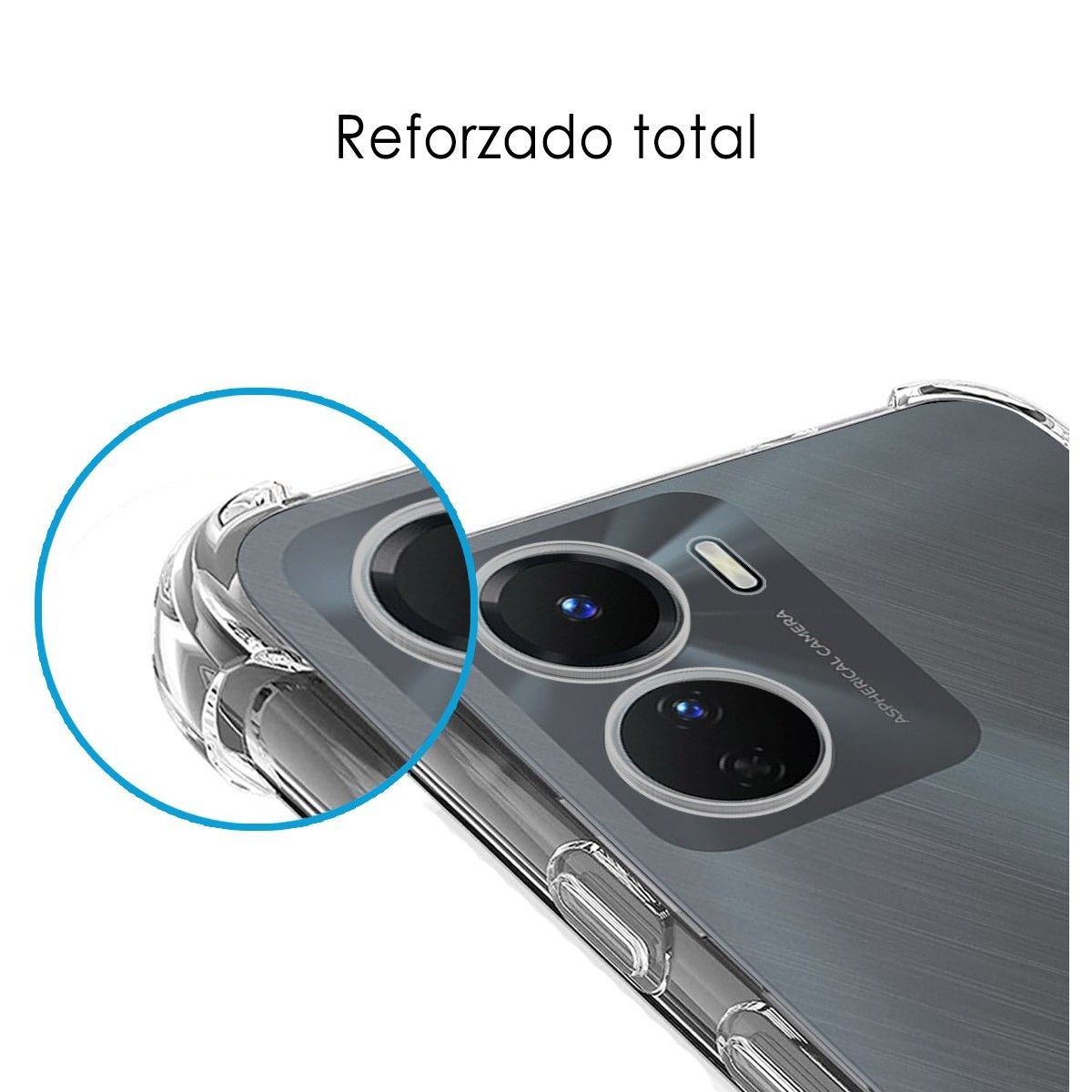Funda Silicona Antigolpes Transparente para Vivo Y16