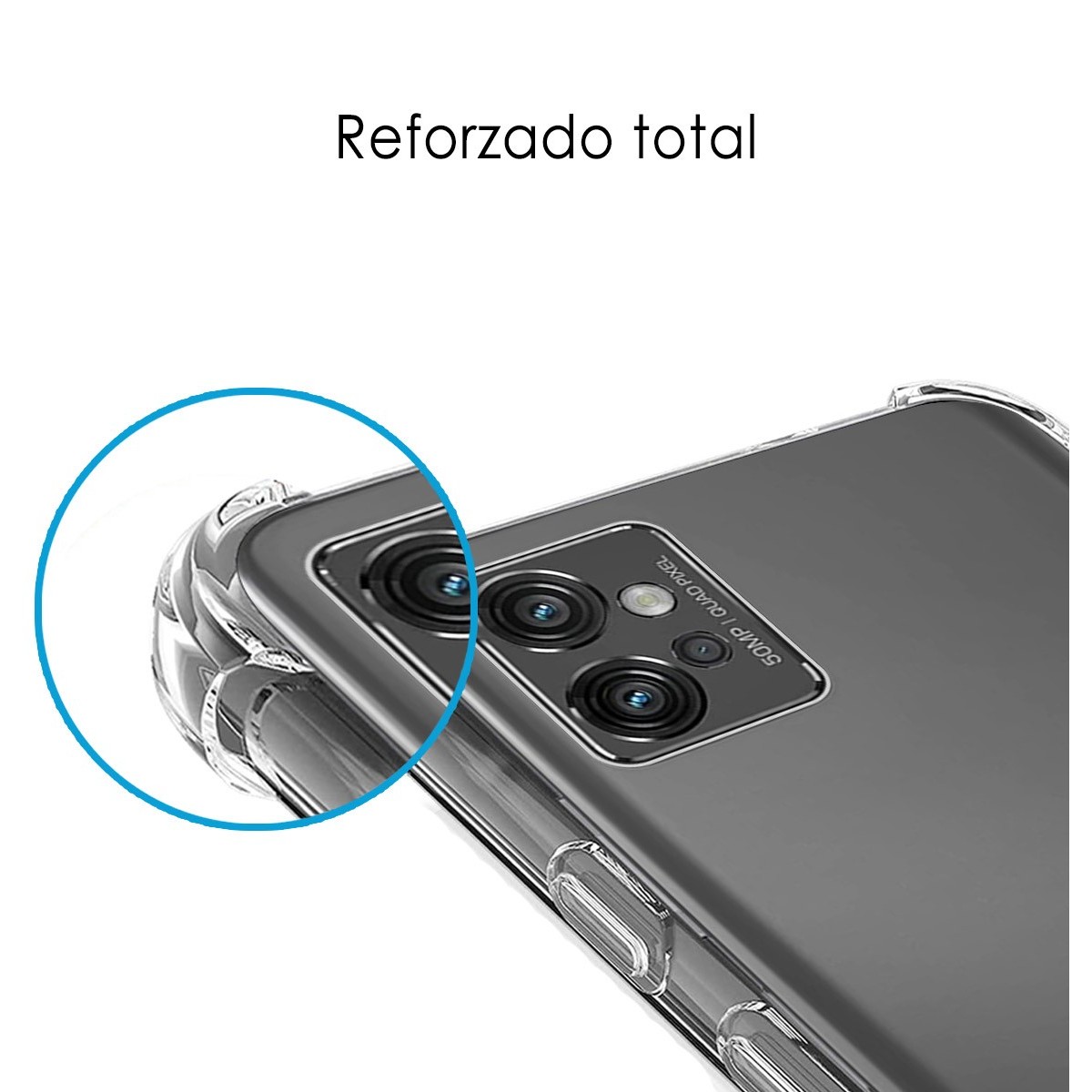 Funda Silicona Antigolpes Transparente para Motorola Moto G32