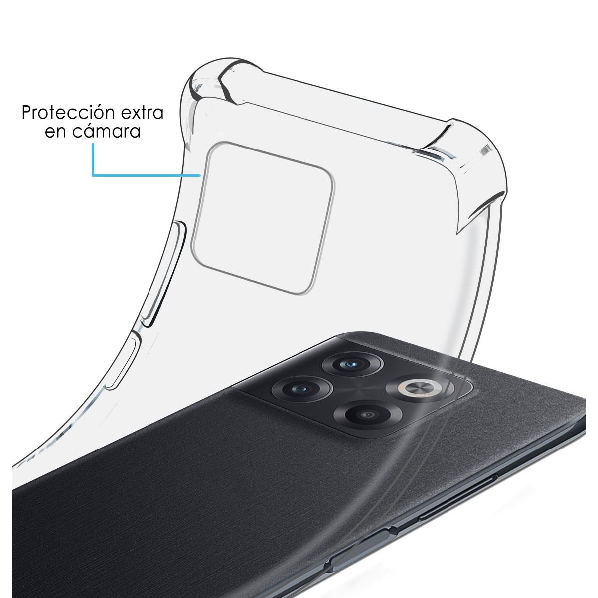 Funda Silicona Antigolpes Transparente para Oneplus 10T 5G
