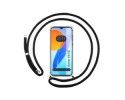 Funda Colgante Transparente para Huawei Honor X8 5G con Cordon Negro