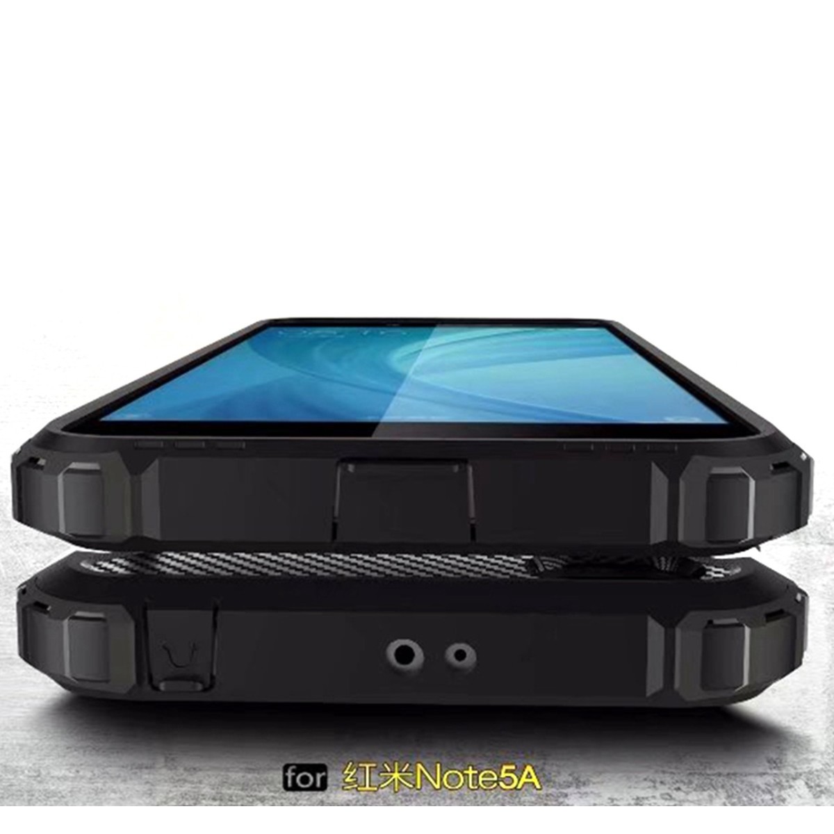 Funda Tipo Hybrid Tough Armor (Pc+Tpu) Negra para Xiaomi Redmi Note 5A