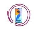 Funda Colgante Transparente para Huawei Honor X8 5G con Cordon Rosa Fucsia