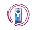 Funda Colgante Transparente para Vivo Y16 con Cordon Rosa Fucsia