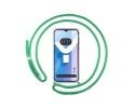 Funda Colgante Transparente para Vivo Y16 con Cordon Verde Agua