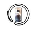 Funda Colgante Transparente para Motorola Moto G32 con Cordon Negro