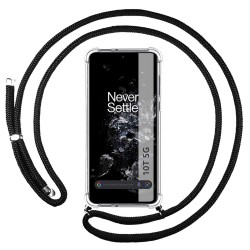 Funda Colgante Transparente para Oneplus 10T 5G con Cordon Negro