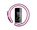 Funda Colgante Transparente para Oneplus 10T 5G con Cordon Rosa Fucsia