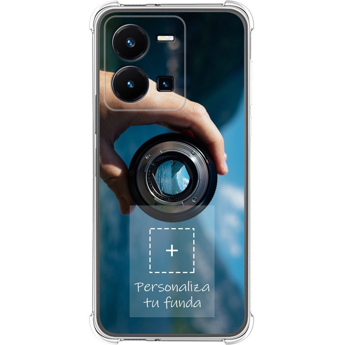 Personaliza tu Funda Silicona AntiGolpes Transparente con tu Fotografía para Vivo Y35 Dibujo Personalizada