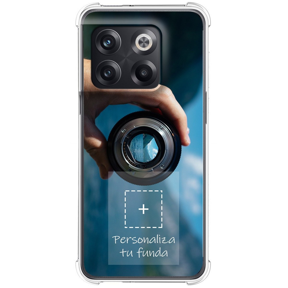 Personaliza tu Funda Silicona AntiGolpes Transparente con tu Fotografía para Oneplus 10T 5G Dibujo Personalizada