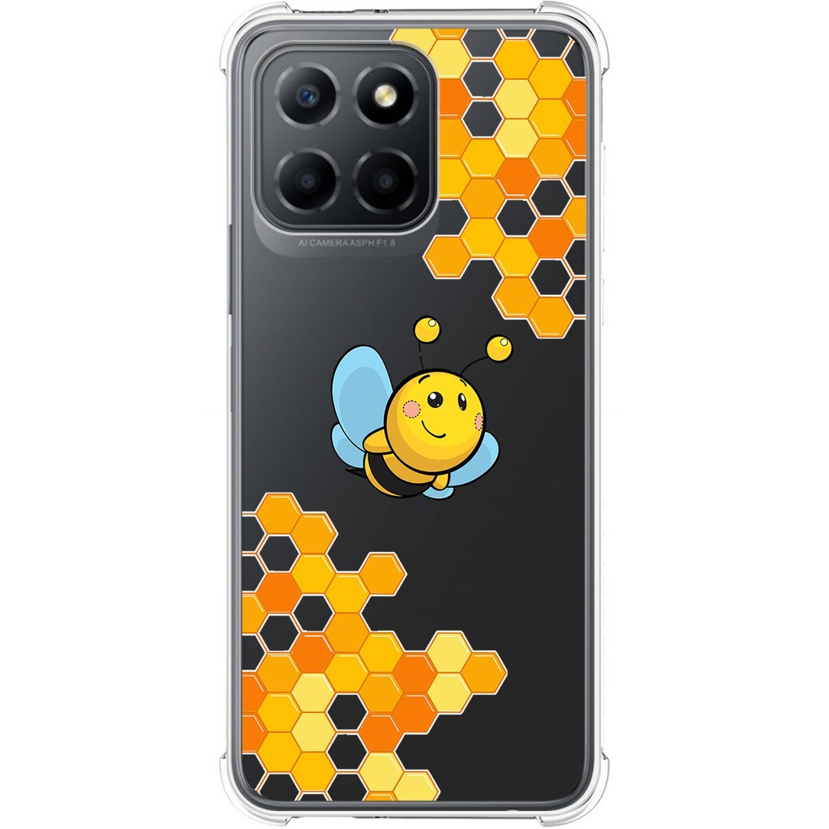 Funda Silicona Antigolpes para Huawei Honor X8 5G diseño Abeja Dibujos