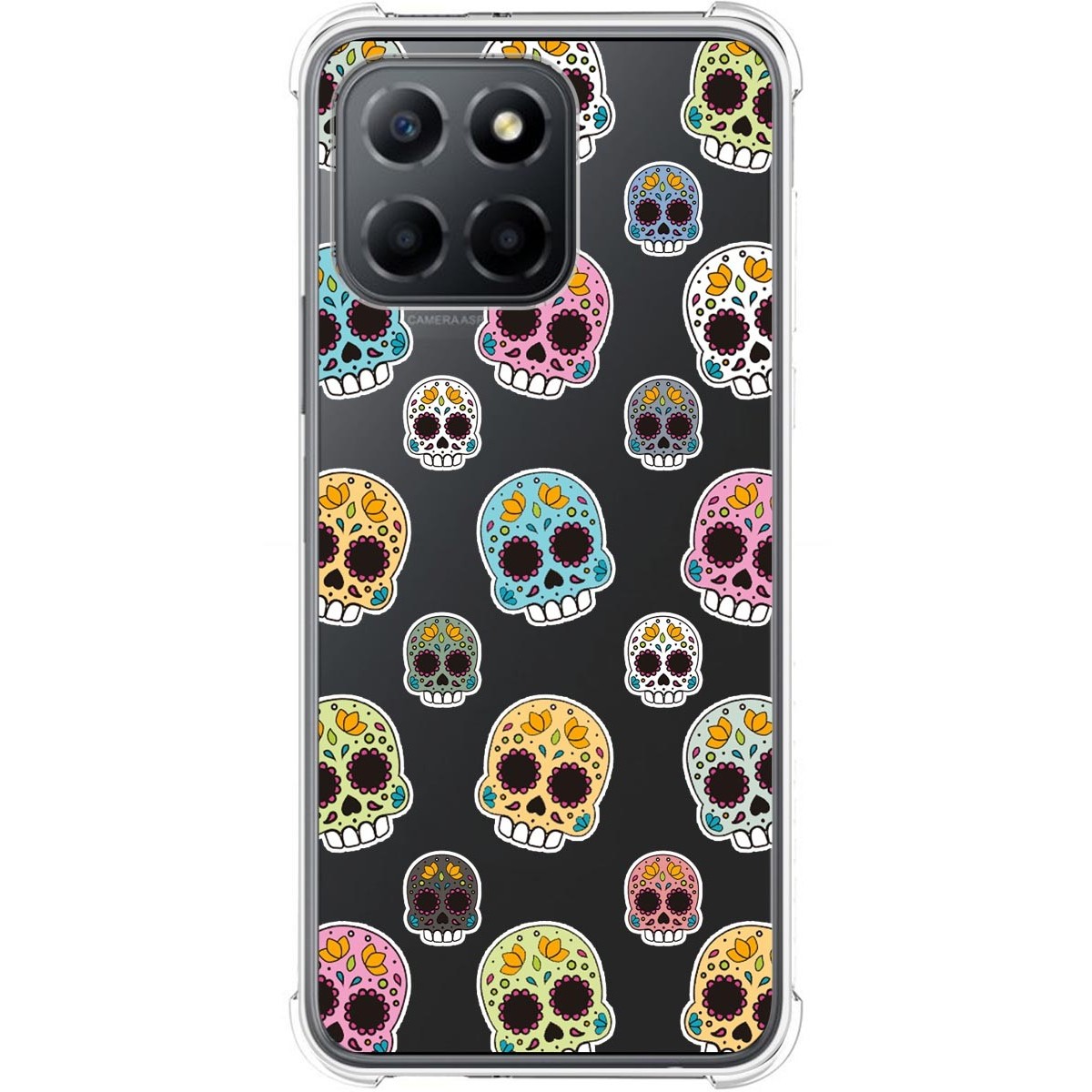 Funda Silicona Antigolpes para Huawei Honor X8 5G diseño Catrina Dibujos