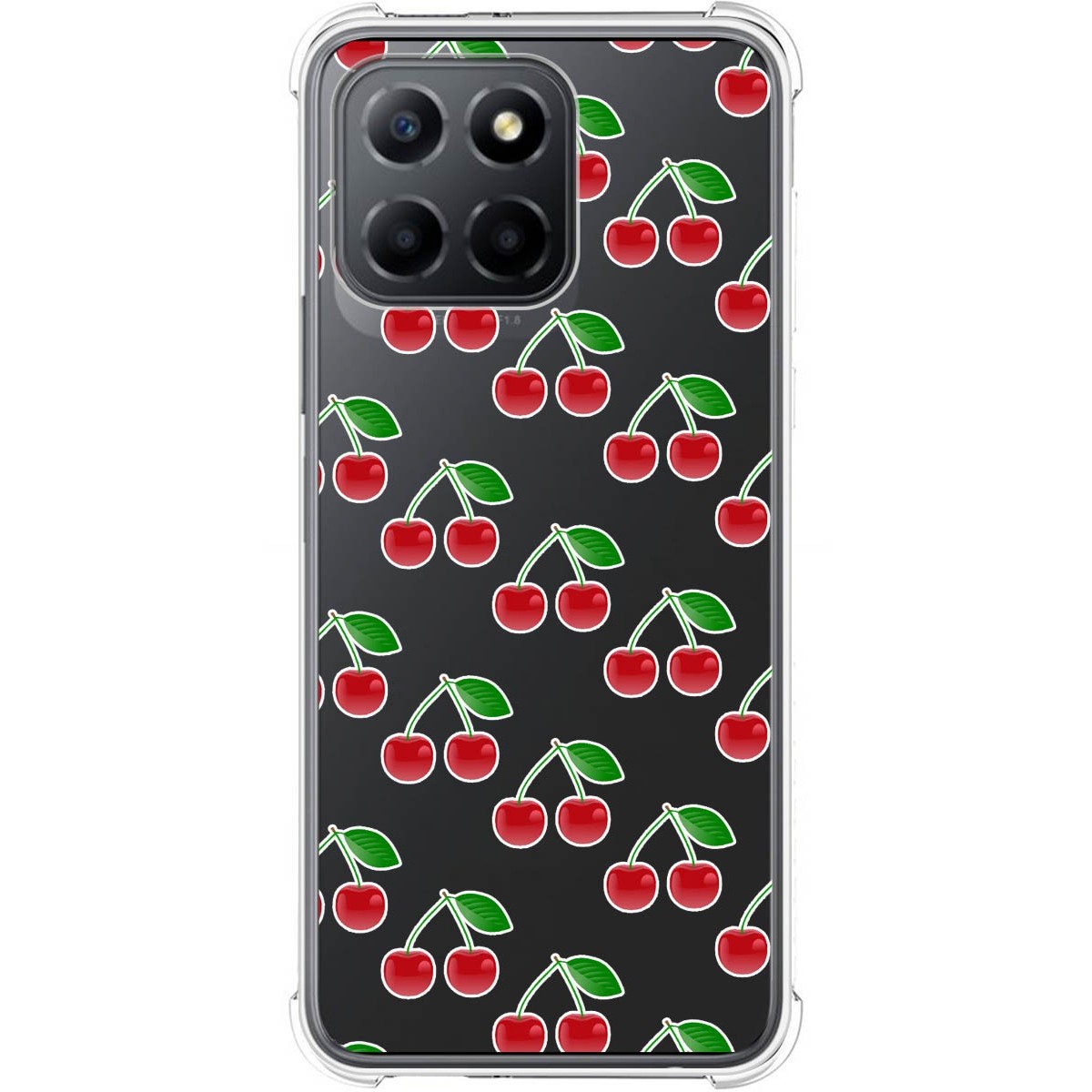 Funda Silicona Antigolpes para Huawei Honor X8 5G diseño Cerezas Dibujos