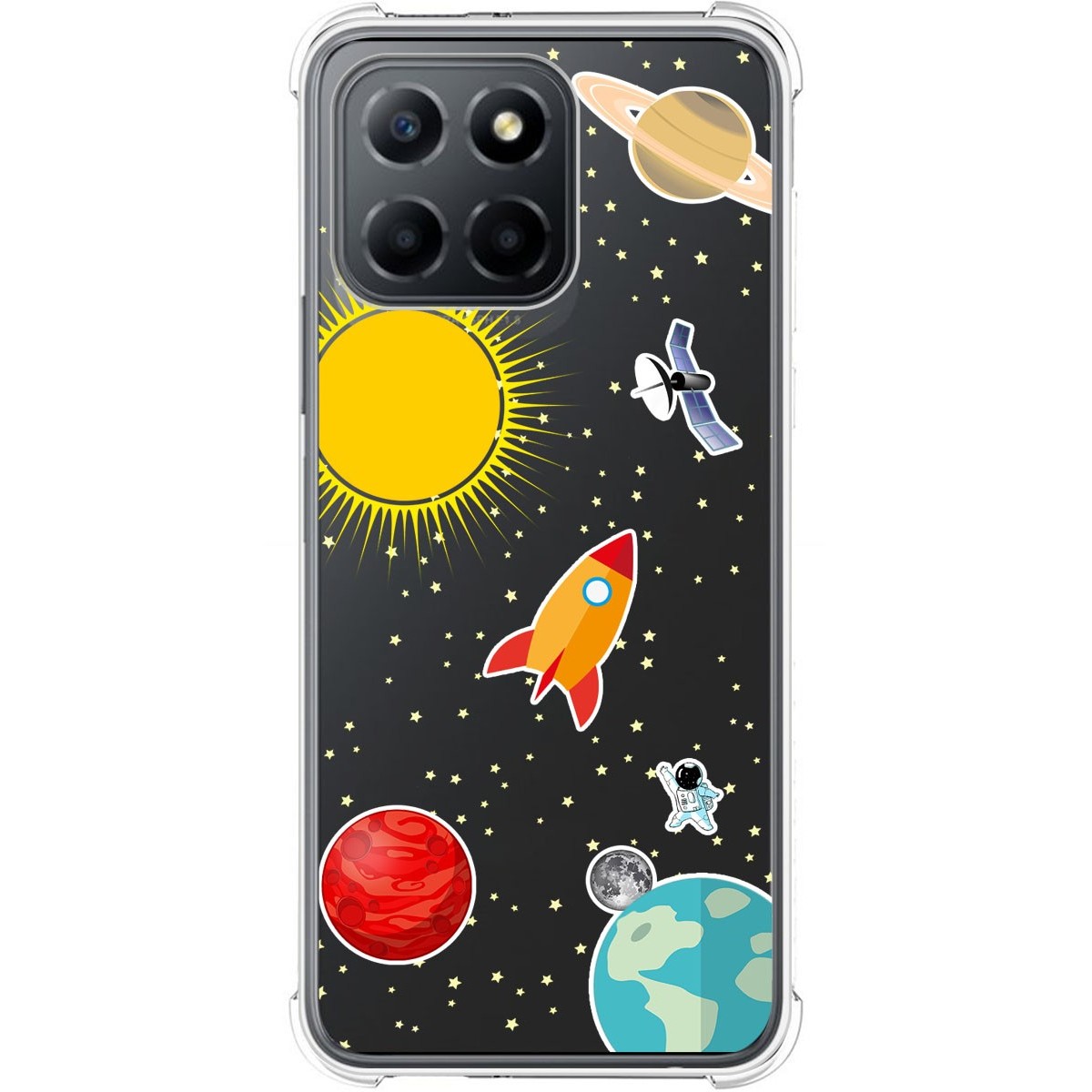 Funda Silicona Antigolpes para Huawei Honor X8 5G diseño Espacio Dibujos