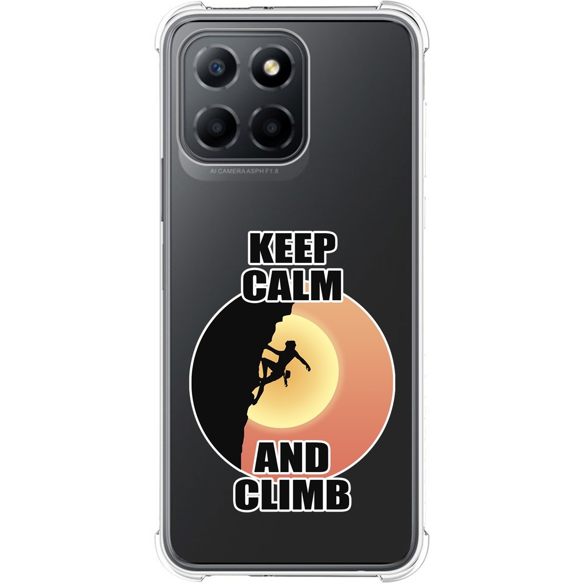 Funda Silicona Antigolpes para Huawei Honor X8 5G diseño Mujer Escalada Dibujos