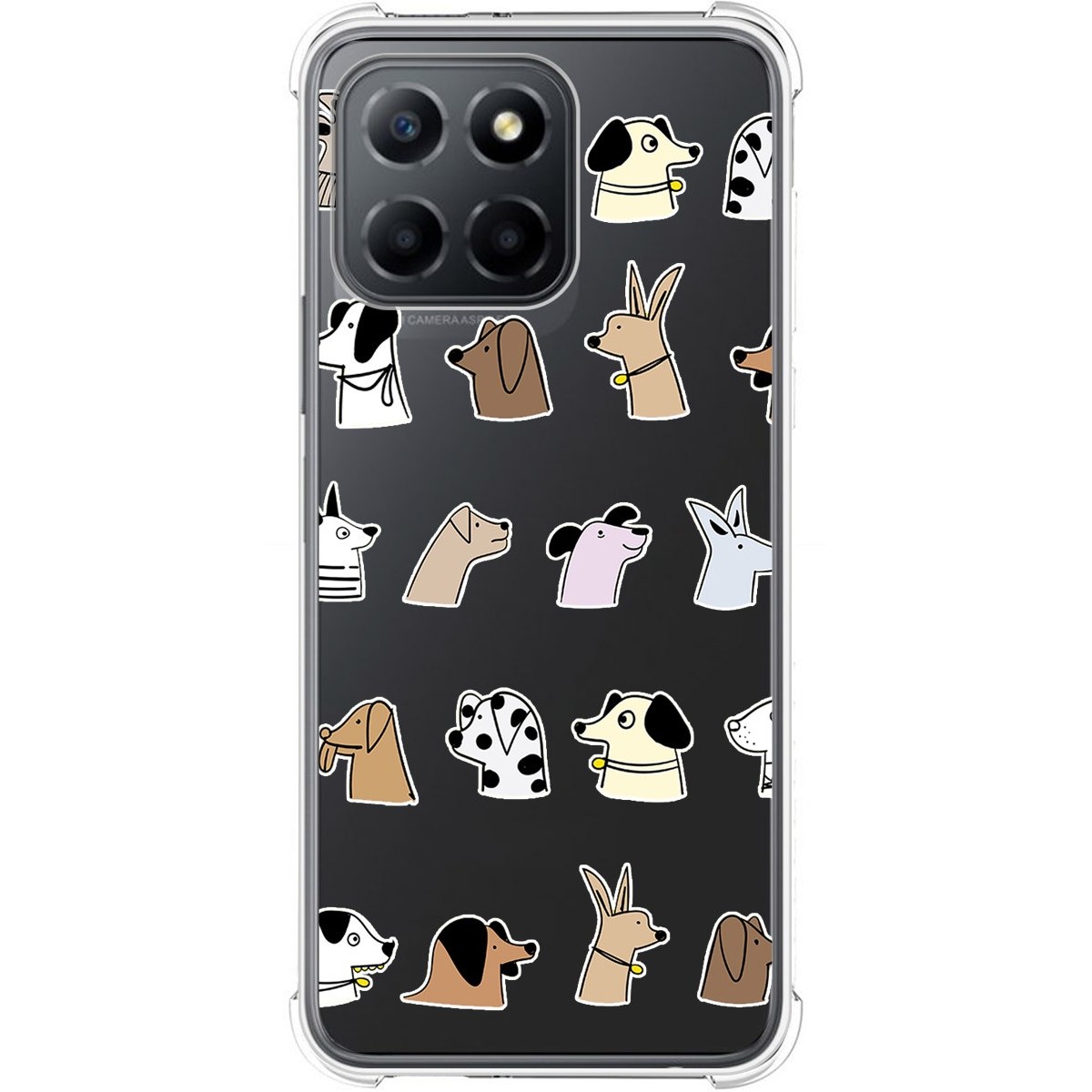 Funda Silicona Antigolpes para Huawei Honor X8 5G diseño Perros Dibujos
