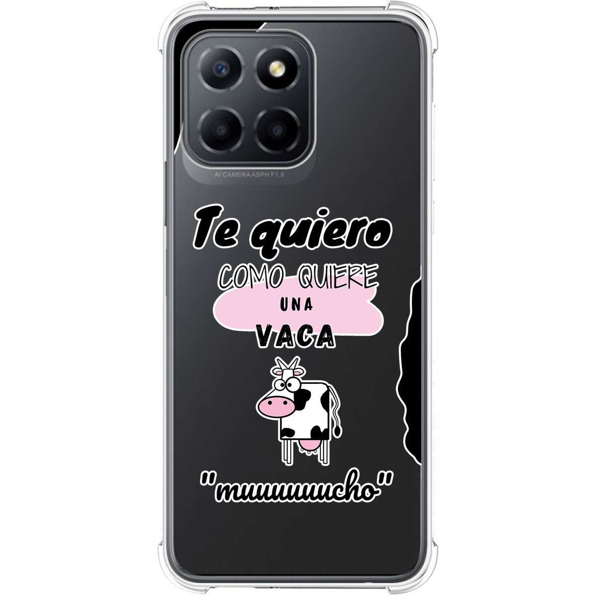 Funda Silicona Antigolpes para Huawei Honor X8 5G diseño Vaca Dibujos