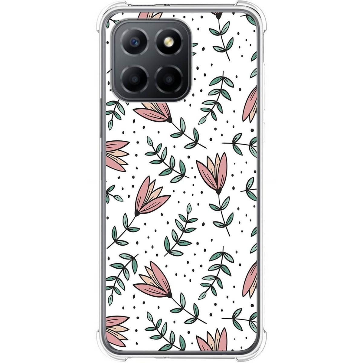 Funda Silicona Antigolpes para Huawei Honor X8 5G diseño Flores 01 Dibujos