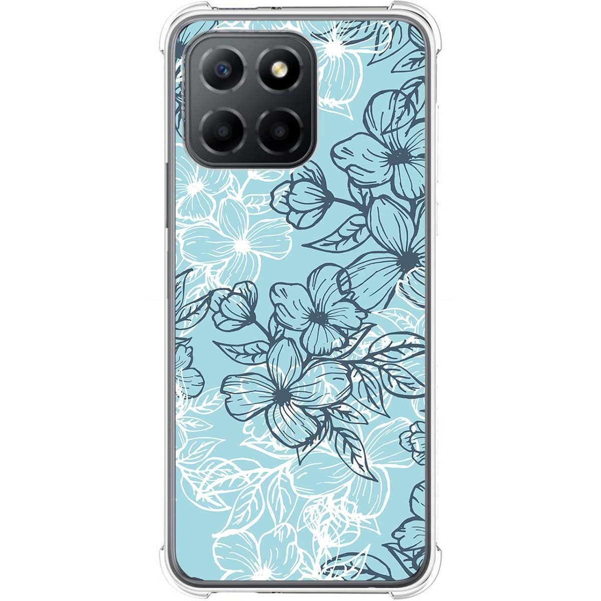 Funda Silicona Antigolpes para Huawei Honor X8 5G diseño Flores 03 Dibujos