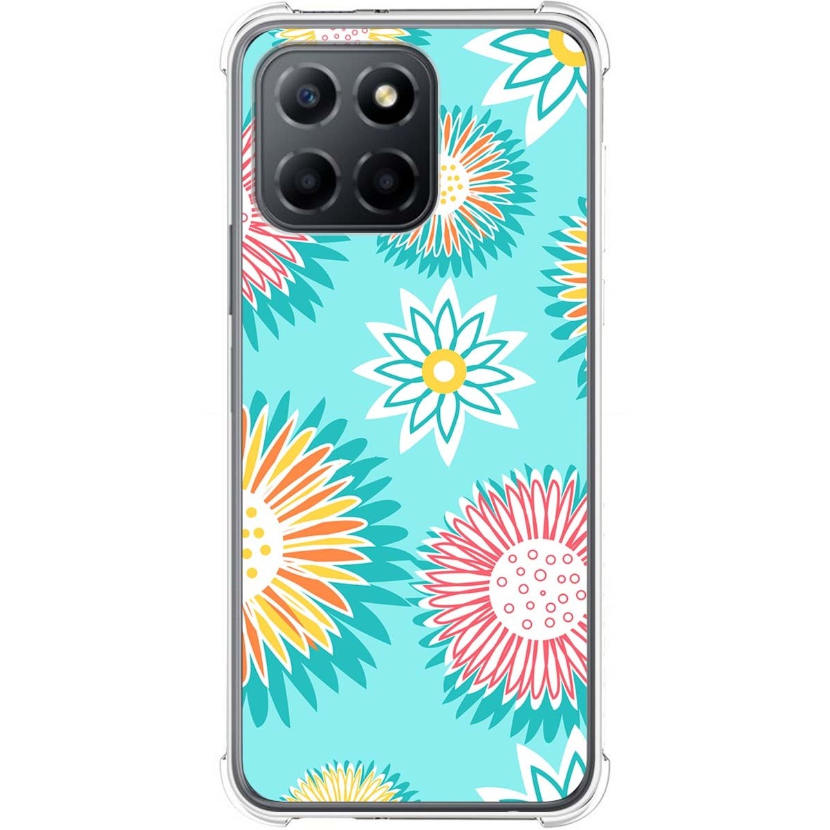 Funda Silicona Antigolpes para Huawei Honor X8 5G diseño Flores 05 Dibujos