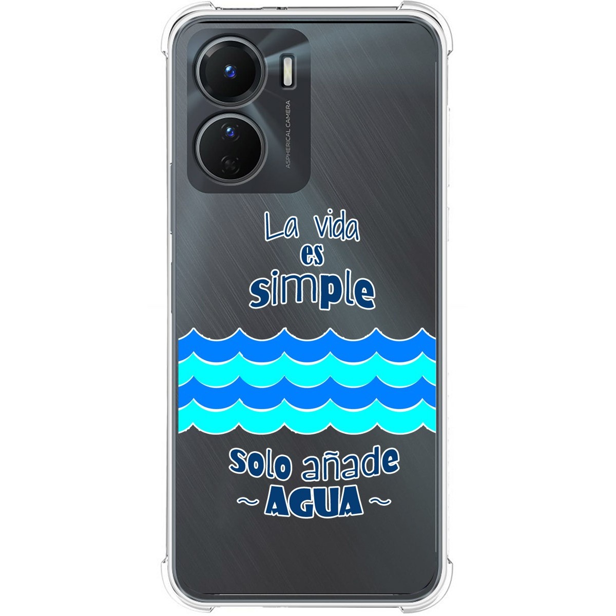 Funda Silicona Antigolpes para Vivo Y16 diseño Agua Dibujos