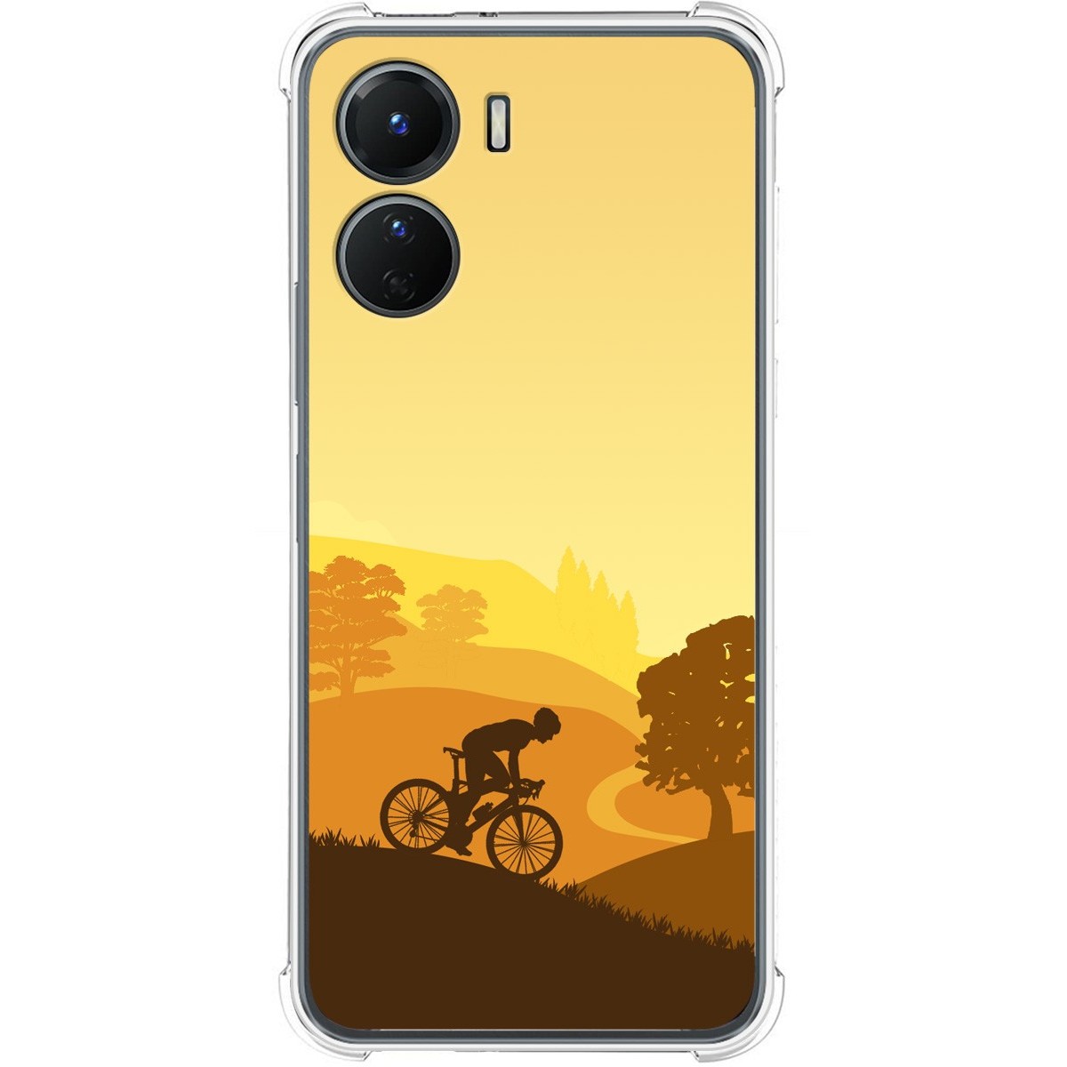 Funda Silicona Antigolpes para Vivo Y16 diseño Ciclista Dibujos