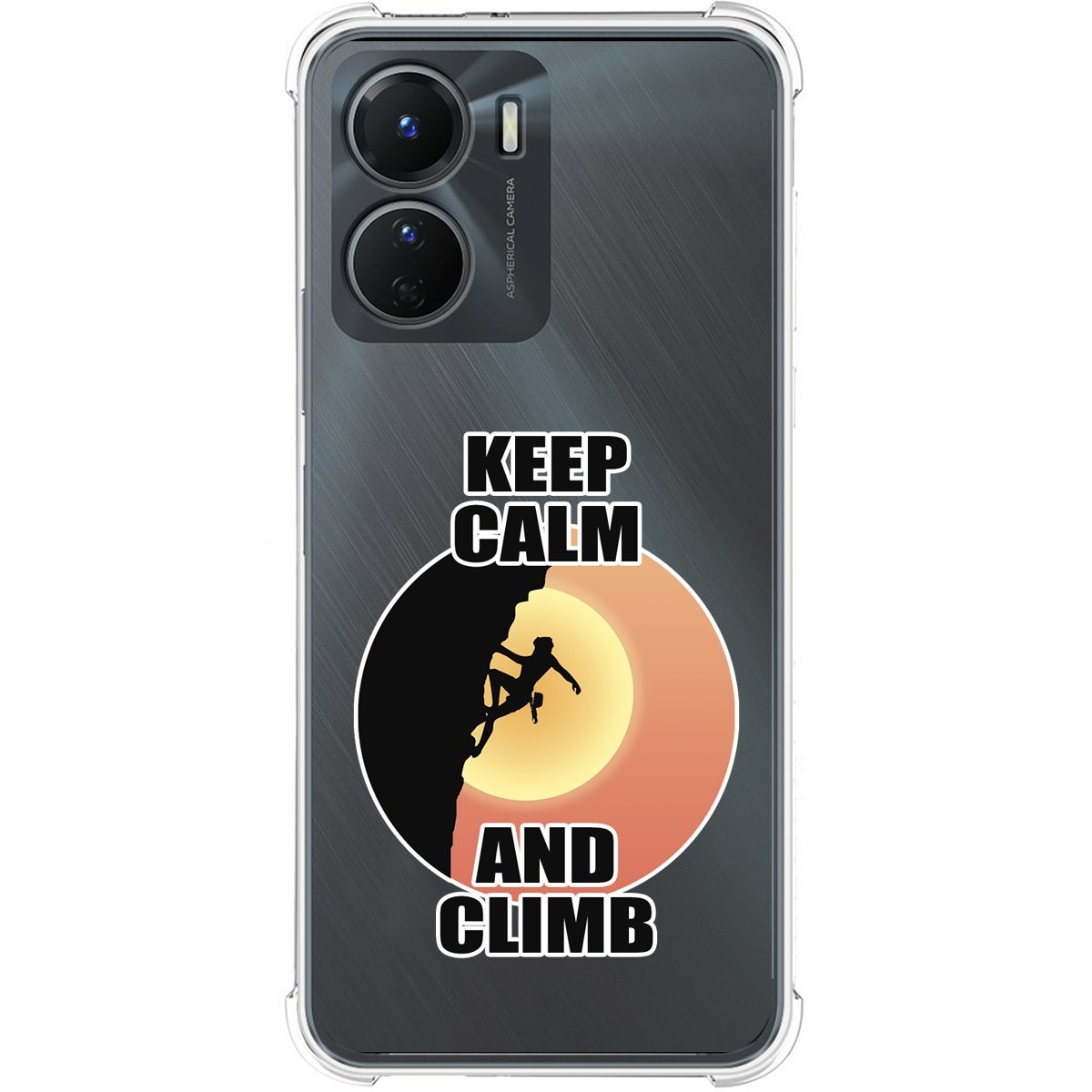 Funda Silicona Antigolpes para Vivo Y16 diseño Mujer Escalada Dibujos