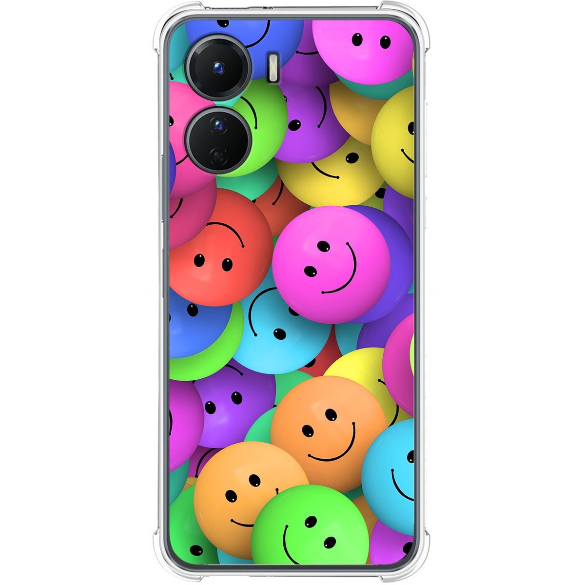 Funda Silicona Antigolpes para Vivo Y16 diseño Smile Dibujos