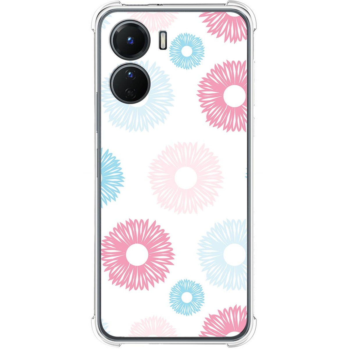 Funda Silicona Antigolpes para Vivo Y16 diseño Flores 06 Dibujos
