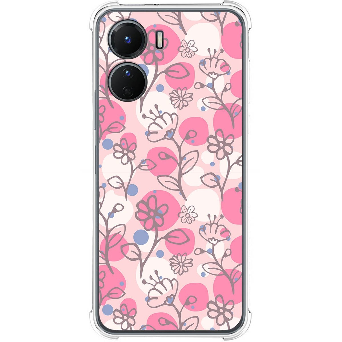 Funda Silicona Antigolpes para Vivo Y16 diseño Flores 07 Dibujos