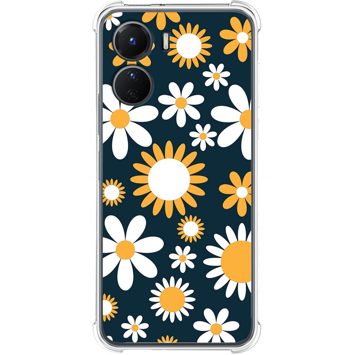 Funda Silicona Antigolpes para Vivo Y16 diseño Flores 08 Dibujos
