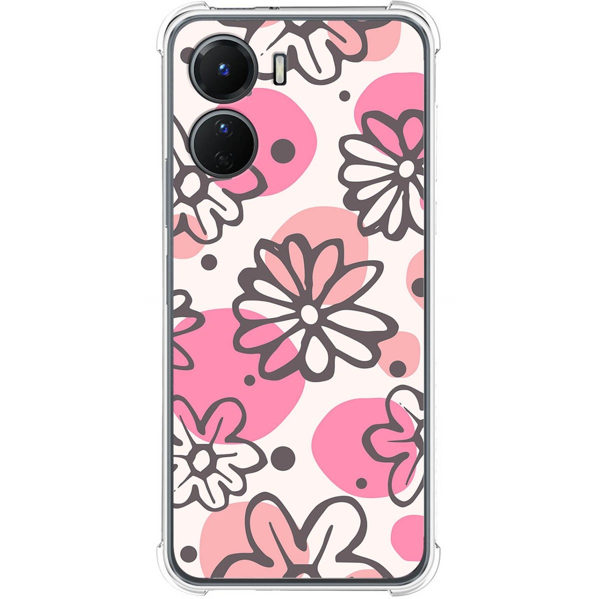 Funda Silicona Antigolpes para Vivo Y16 diseño Flores 09 Dibujos