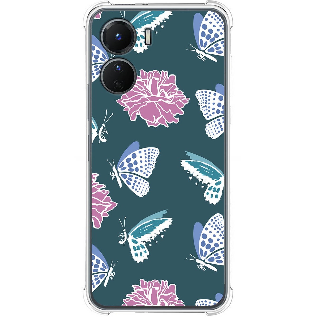 Funda Silicona Antigolpes para Vivo Y16 diseño Flores 10 Dibujos
