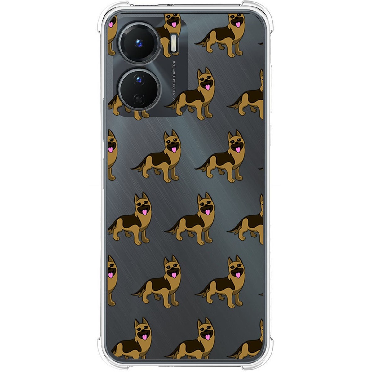 Funda Silicona Antigolpes para Vivo Y16 diseño Perros 09 Dibujos