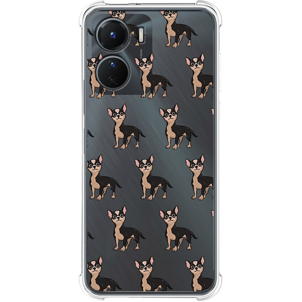 Funda Silicona Antigolpes para Vivo Y16 diseño Perros 11 Dibujos