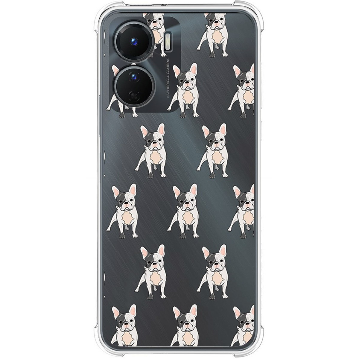 Funda Silicona Antigolpes para Vivo Y16 diseño Perros 12 Dibujos